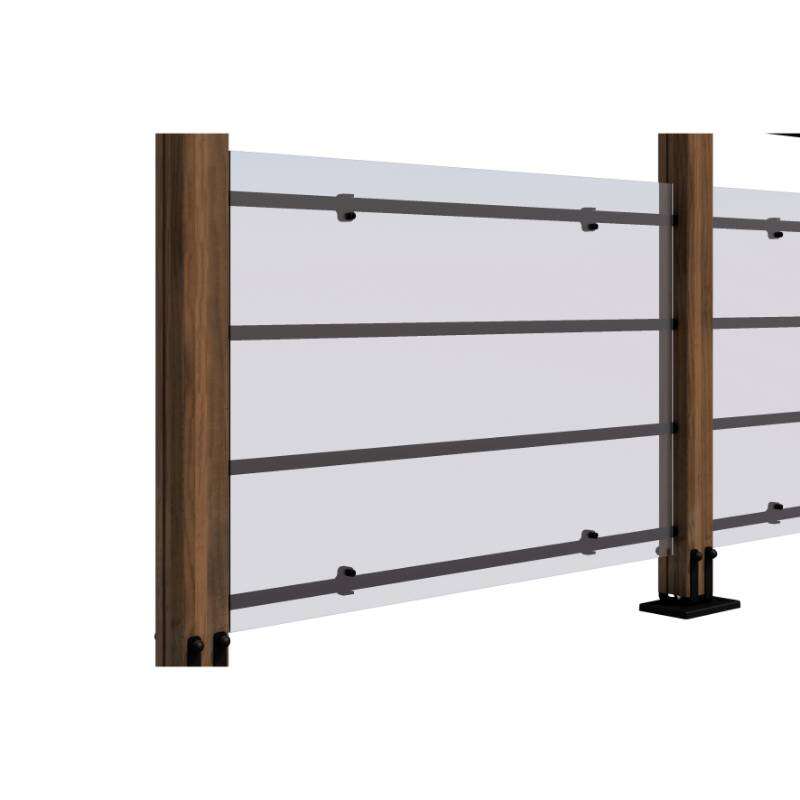 Image du produit Kordo - Verre synth&eacute;tique pour Garde-corps SEPIA + 4 supports de fixation