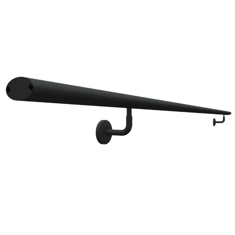 Image du produit Kordo - Main courante PRESTIO (Pack) - Anthracite (RAL 7016) + 2 supports + 2 embouts - 30 x 55 mm x 2 m