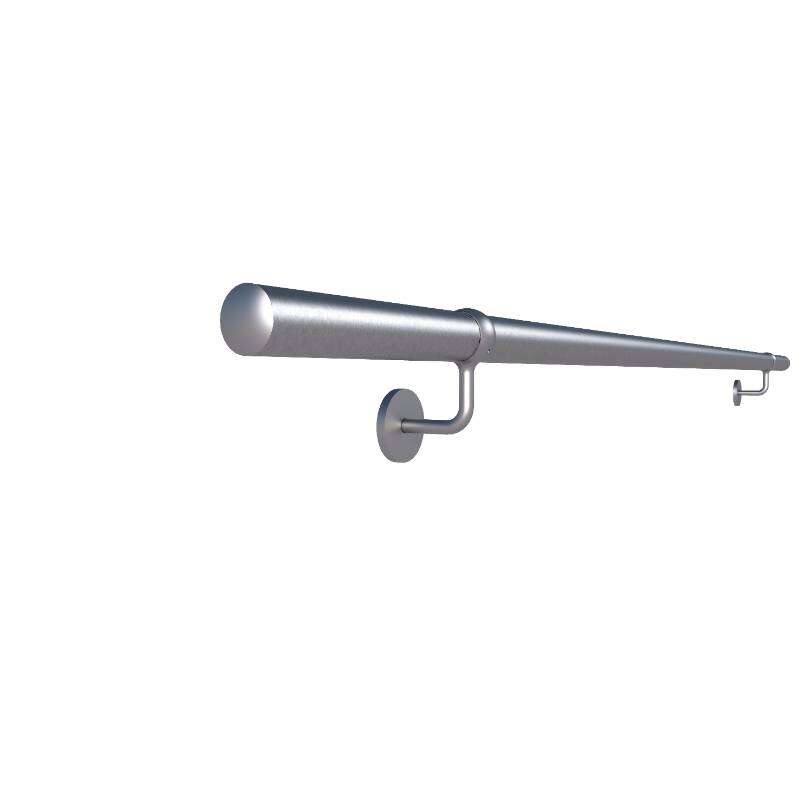Image du produit Kordo - Main courante METAL (Pack) - Acier, finition Nickel bross&eacute; + 2 supports + 2 embouts - 2 m