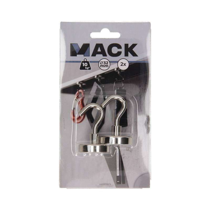 Image du produit Crochet Magn&eacute;tique - Argent&eacute; - &Oslash; 32 x 48 mm - 10 Kg (2 pi&egrave;ces)