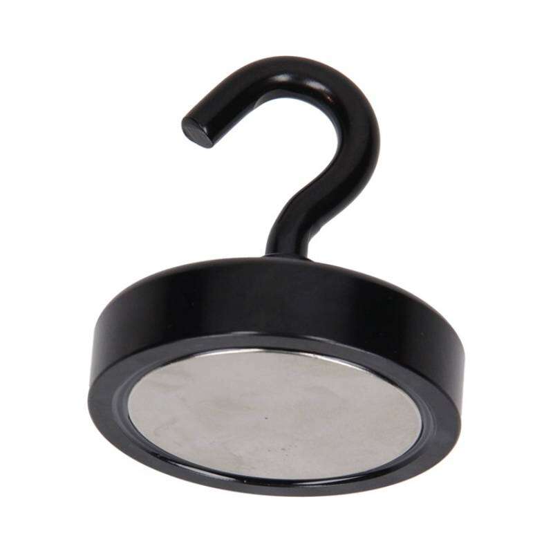 Image du produit Crochet Magn&eacute;tique - Noir - &Oslash; 60 x 66 mm - 65 Kg (1 pi&egrave;ces)