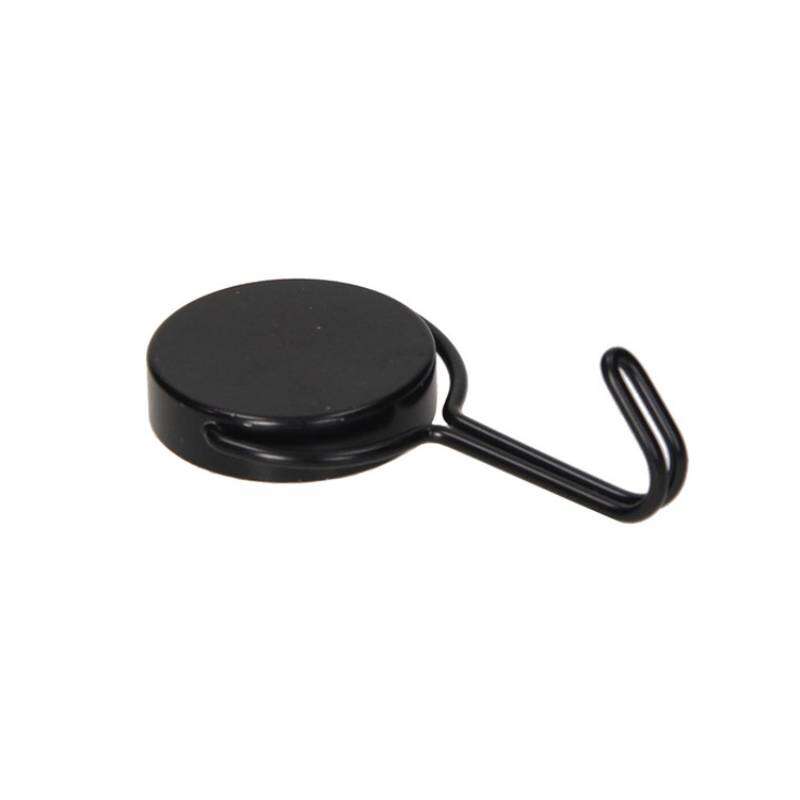 Image du produit Crochet Magn&eacute;tique - Noir - Rotatif 360&deg; - &Oslash; 32 x 65 mm - 8 Kg (1 pi&egrave;ces)