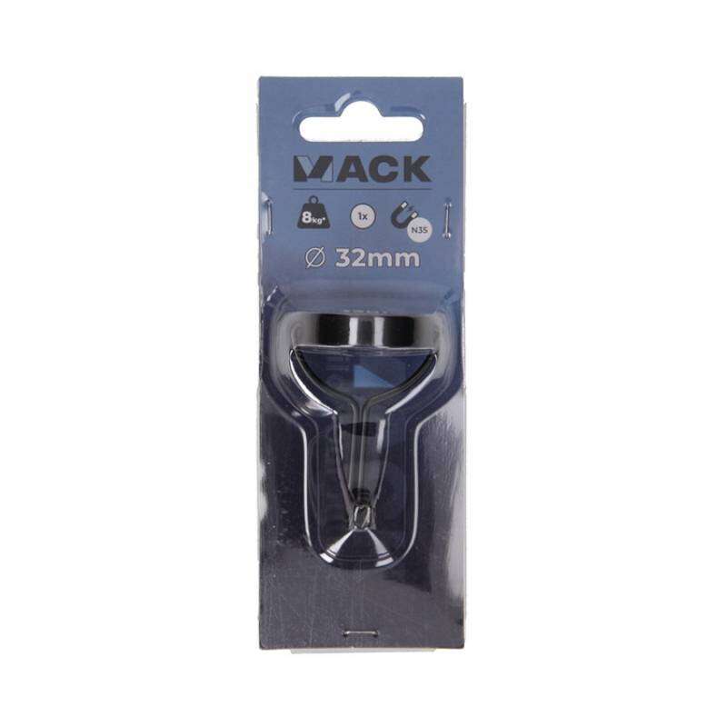 Image du produit Crochet Magn&eacute;tique - Noir - Rotatif 360&deg; - &Oslash; 32 x 65 mm - 8 Kg (1 pi&egrave;ces)