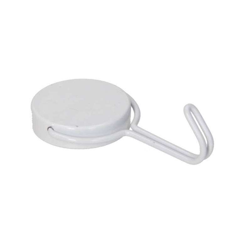 Image du produit Crochet Magn&eacute;tique - Blanc - Rotatif 360&deg; - &Oslash; 32 x 65 mm - 8 Kg (1 pi&egrave;ces)