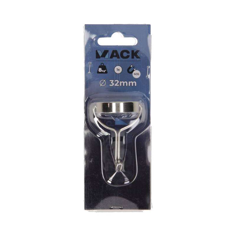 Image du produit Crochet Magn&eacute;tique - Argent&eacute; - Rotatif 360&deg; - &Oslash; 32 x 65 mm - 8 Kg (1 pi&egrave;ces)
