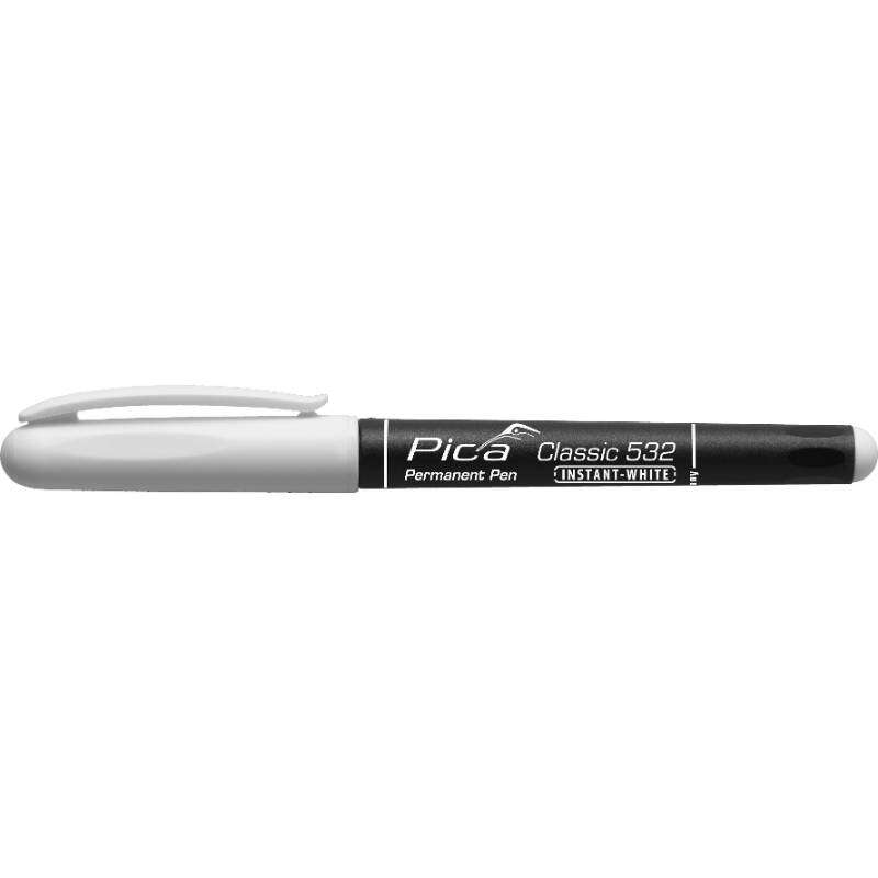 Image du produit PICA - Marqueur Permanent INSTANT - Trait de 1 &agrave; 2 mm - Blanc