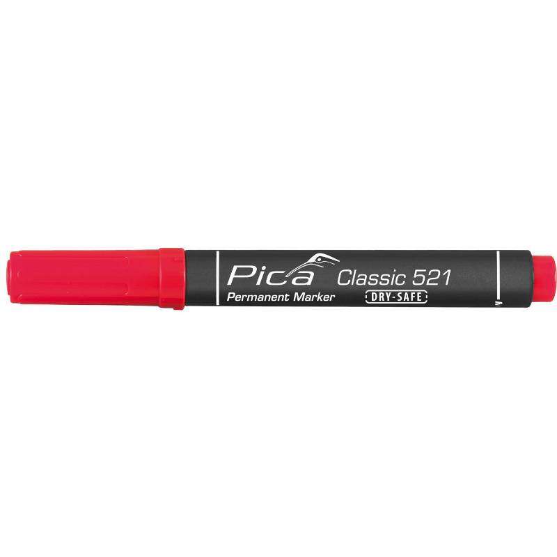 Image du produit PICA - Marqueur Permanent - Pointe en Biseau - Trait de 2 &agrave; 6 mm - Rouge