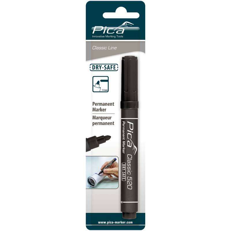Image du produit PICA - Marqueur Permanent - Pointe Ronde - Trait de 1 &agrave; 4 mm - Noir