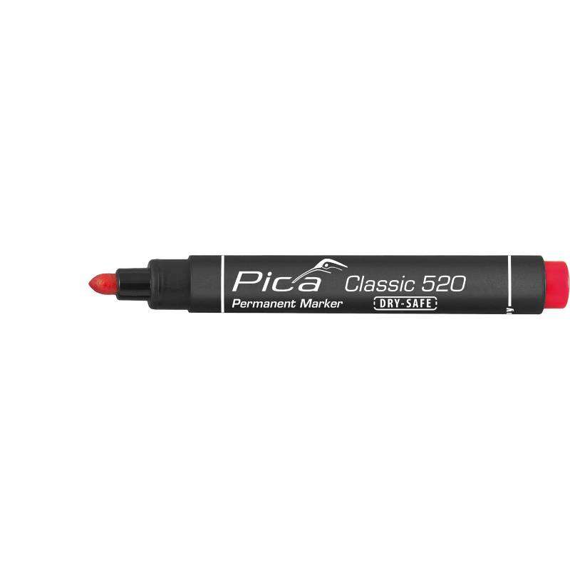 Image du produit PICA - Marqueur Permanent - Pointe Ronde - Trait de 1 &agrave; 4 mm - Rouge