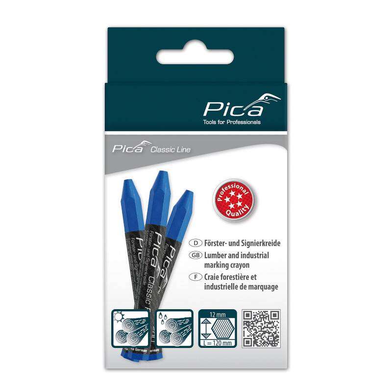 Image du produit PICA - Craie Foresti&egrave;re et Industrielle PRO - 12 x 120 mm - Bleu