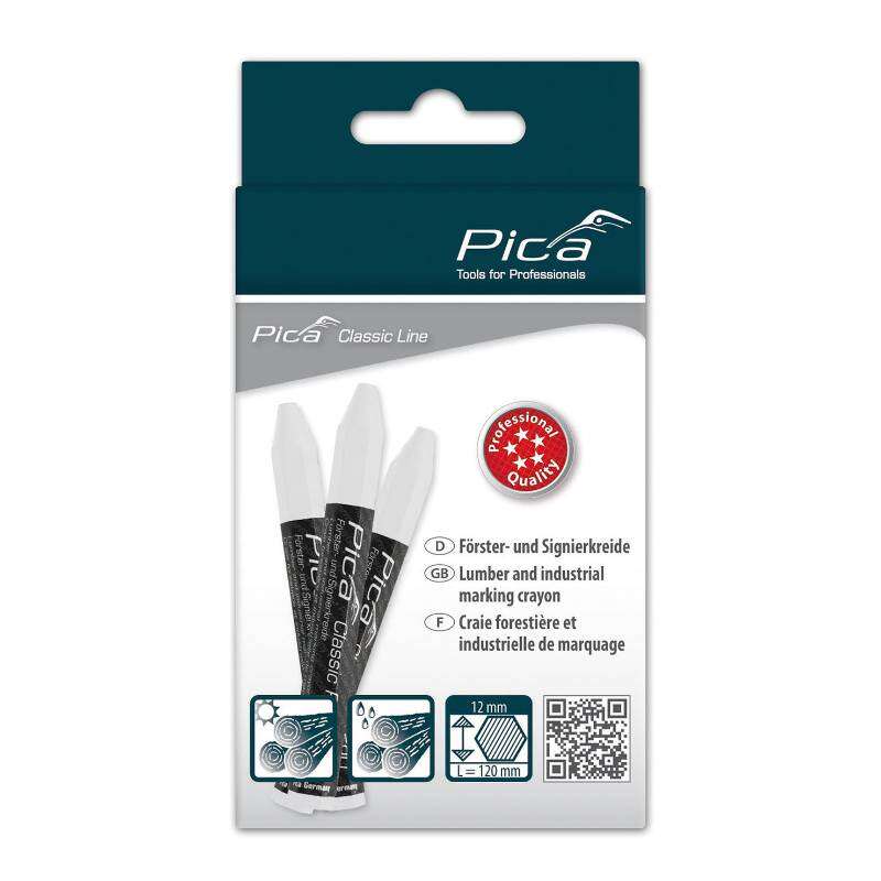 Image du produit PICA - Craie Foresti&egrave;re et Industrielle PRO - 12 x 120 mm - Blanc