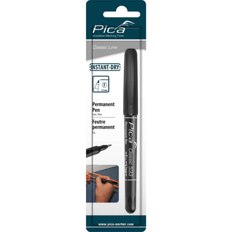 Image du produit PICA - Marqueur Permanent FIN - Trait de 0,7 mm - Noir