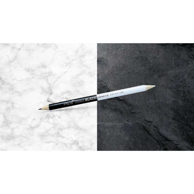 Image du produit PICA - Crayon Blanc / Noir - 23 cm - (1 pi&egrave;ce)