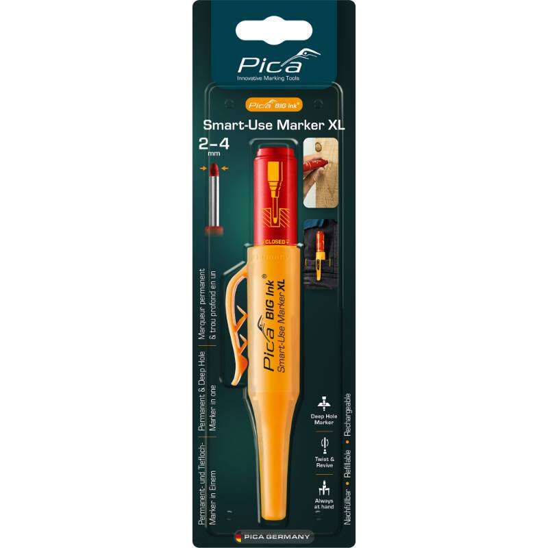 Image du produit PICA - Marqueur p/Trou profond (INK, XL) - Pointe de 2 &agrave; 4 mm - Rouge