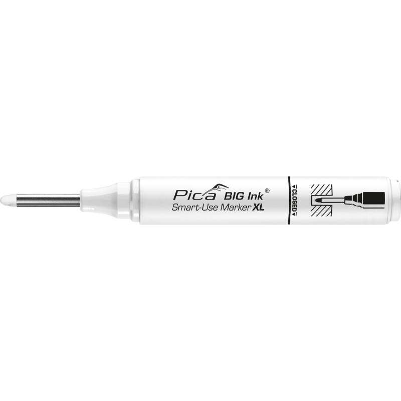 Image du produit PICA - Marqueur p/Trou profond (INK, XL) - Pointe de 2 &agrave; 4 mm - Blanc