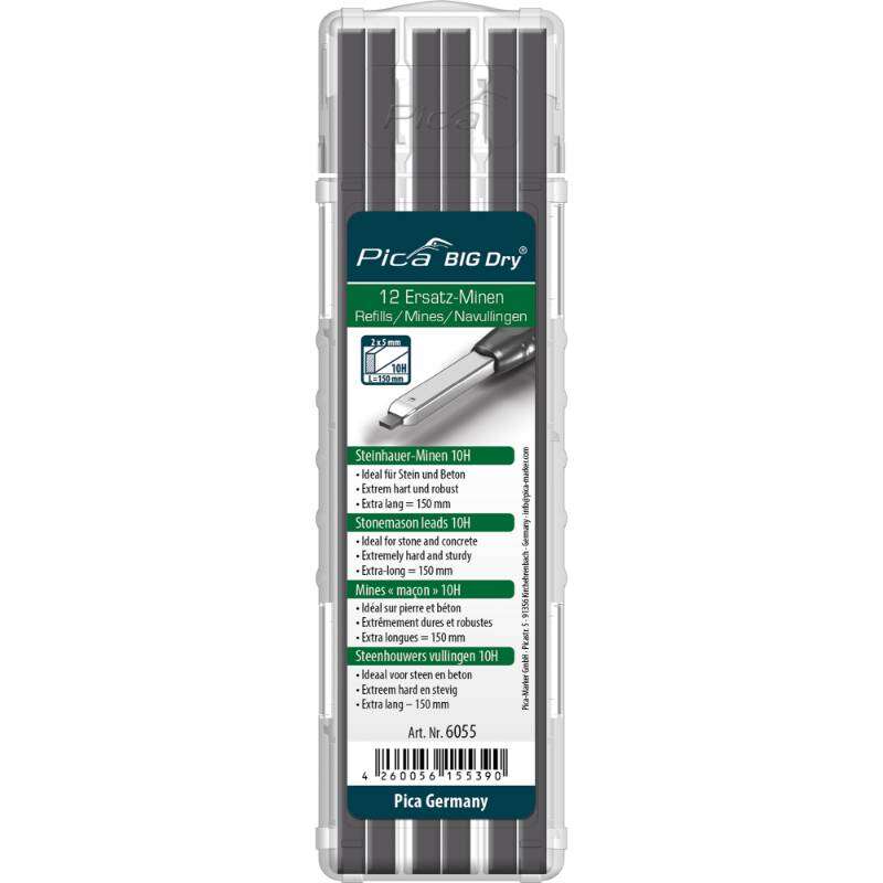 Image du produit PICA - Recharge (Big DRY) Soluble - Graphite 10H (Duret&eacute; sp&eacute;ciale) - (12 mines)