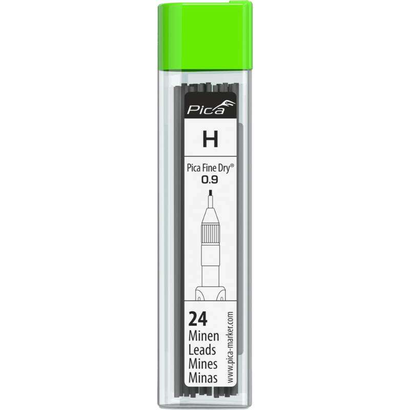 Image du produit PICA - Recharge (Fine DRY) - &Oslash; 0,9 x 60 mm - Graphite H - (24 mines)