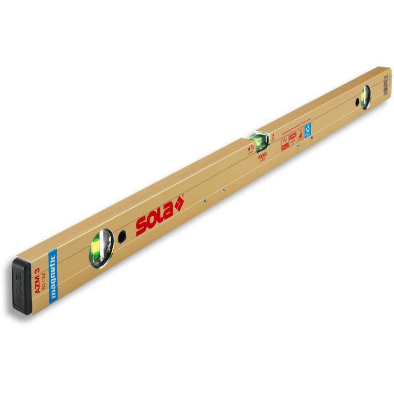 Image du produit SOLA - Niveau &agrave; bulle en Aluminium - Magn&eacute;tique - 3 Fioles - Longueur au choix - (AZM3)