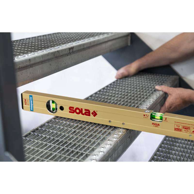 Image du produit SOLA - Niveau &agrave; bulle en Aluminium - Magn&eacute;tique - 3 Fioles - Longueur au choix - (AZM3)