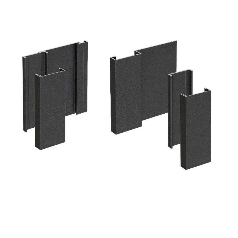 Image du produit Cladix > Pack 3 - Ensemble Start et Stop Profile - RAL9005 - Lg. 3,005 m