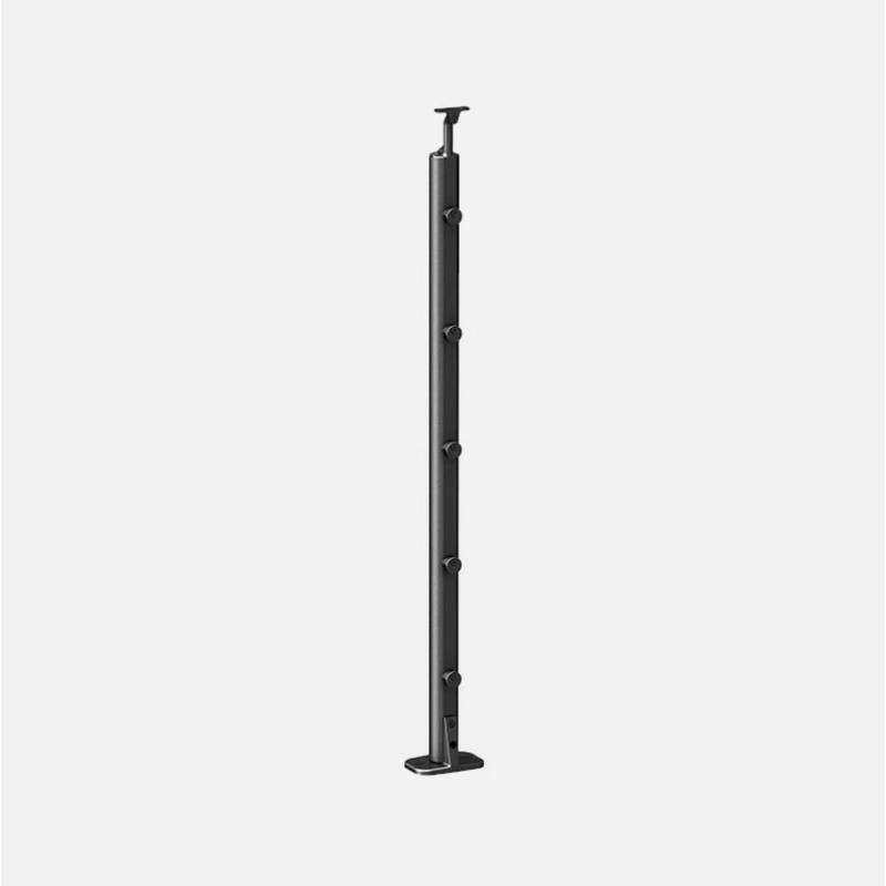 Image du produit Kordo - Poteau pour Garde-corps OPALU - Alu Anthracite (RAL 7016) - Pose &agrave; plat