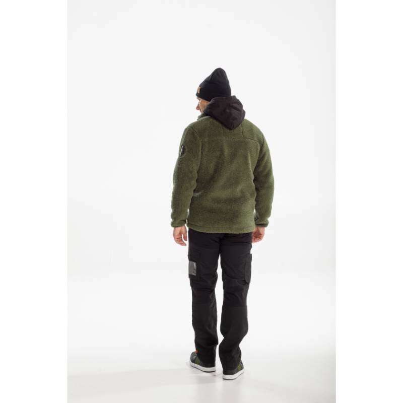 Image du produit HEROCK&reg; - Sweat zipp&eacute; chaud en teddy fleece HARI - EDITION LIMITEE - Kaki fonc&eacute;