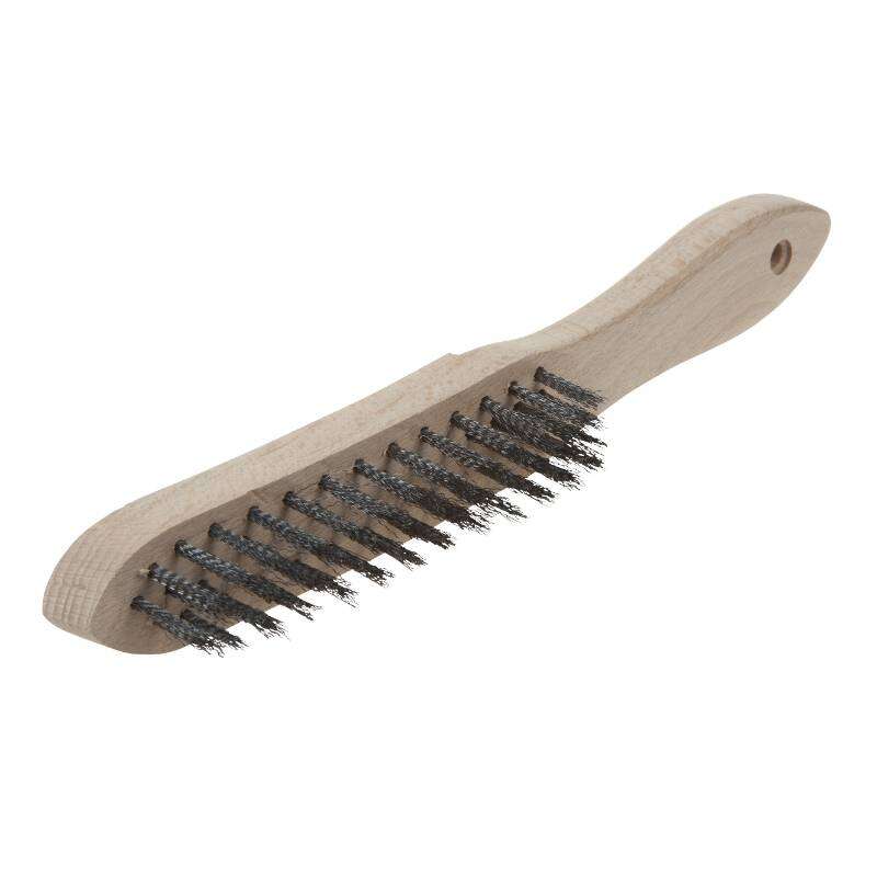 Image du produit Wolfcraft&reg;- Brosse avec manche en Acier (4 rang&eacute;es de fil Acier)