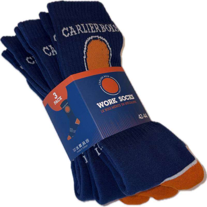 Image du produit Chaussettes de travail CARLIER BOIS - 'Edition Limit&eacute;e' - (Pack de3 paires)