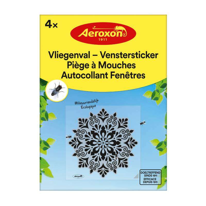 Image du produit Aeroxon - Pi&egrave;ges &agrave; Mouches Autocollants Fen&ecirc;tres - (4 pcs)