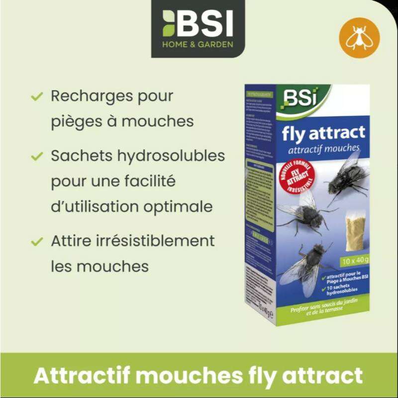 Image du produit BSI - Attractif Mouches - Recharges - (10 sachets de 40 g)