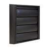Image du produit Renson&reg;- Grille de Hotte (Evacuation &agrave; Lamelles) (type 433) - Alu Ral 9005 (Noir) - 173 x 173 mm