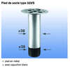 Image du produit Pied de Meuble / Socle Type Camar 323/S - 80 &agrave; 150 mm (Haut.)