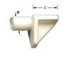Image du produit Taquet d'&eacute;tag&egrave;re &agrave; percer - Mod&egrave;le &eacute;querre - Blanc ou Brun - &Oslash; 5 &agrave; 7 mm (12p)