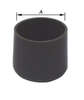 Image du produit Sabot pour pied tubulaire rond - Embout couvrant - Base demi bomb&eacute;e poly&eacute;thyl&egrave;ne souple - Noir