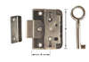 Image du produit Serrure de meuble &agrave; appliquer - G&acirc;che &eacute;querre - 3 positions pour porte et tiroir - Nickel&eacute;e