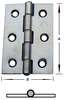 Image du produit Charni&egrave;re de meuble - Large - Noeud couvrant = 2 lames pli&eacute;es - Zingu&eacute;e & Inox A2
