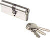 Image du produit BASE - Cylindre - 5 goupilles - Nickl&eacute; - 3 cl&eacute;s > Plusieurs dimensions de 60 &agrave; 80 mm