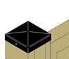 Image du produit SIMPSON - Cabochon pour poteau carr&eacute; -  Noir - 90 x 90 mm