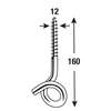 Image du produit Crochet de Balan&ccedil;oire de S&eacute;curit&eacute; - Acier Galvanis&eacute; - 12 x 160 mm (2 pi&egrave;ces)