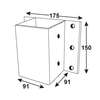 Image du produit Socle de Poteau fixation murale - Pour Poteau 70 x 70 mm & 90 x 90 mm - Acier Galvanis&eacute;