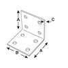 Image du produit Equerre d'assemblage - Multi trous - Inox > plusieurs dimensions