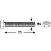 Image du produit Boulon &agrave; T&ecirc;te Hexagonale - Acier Galvanis&eacute; - M5