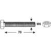 Image du produit Boulon &agrave; T&ecirc;te Hexagonale - Acier Galvanis&eacute; - M6