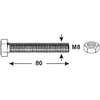Image du produit Boulon &agrave; T&ecirc;te Hexagonale - Acier Galvanis&eacute; - M8
