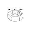 Image du produit Ecrou Hexagonal - Acier Galvanis&eacute; - M3