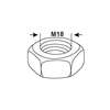 Image du produit Ecrou Hexagonal - Acier Galvanis&eacute; - M18
