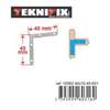 Image du produit Equerre Plate d'assemblage - 4 trous - Zingu&eacute; - 40 &agrave; 250 mm