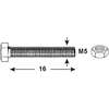 Image du produit Boulon &agrave; T&ecirc;te Hexagonale - Acier Galvanis&eacute; - M5