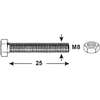 Image du produit Boulon &agrave; T&ecirc;te Hexagonale - Acier Galvanis&eacute; - M8
