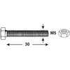 Image du produit Boulon &agrave; T&ecirc;te Hexagonale - Inox A2 - M5